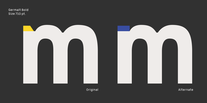 Ejemplo de fuente Germalt Thin Italic