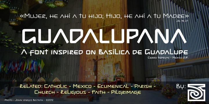 Ejemplo de fuente Guadalupana