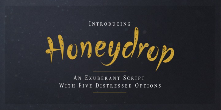 Ejemplo de fuente HoneyDrop Extras 3