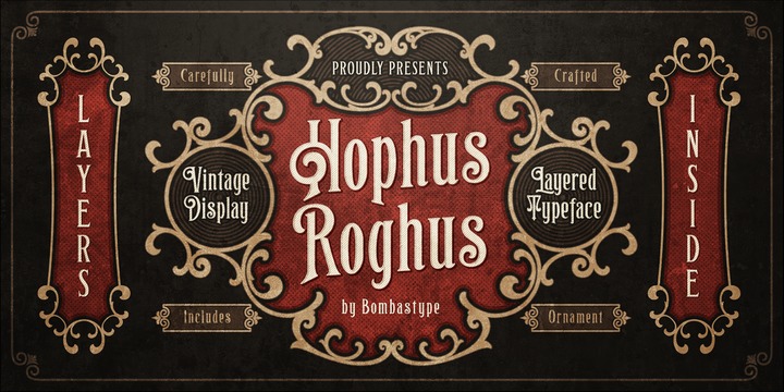 Ejemplo de fuente Hophus Roghus Inset
