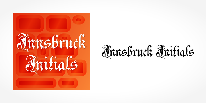 Ejemplo de fuente Innsbruck Initials Regular