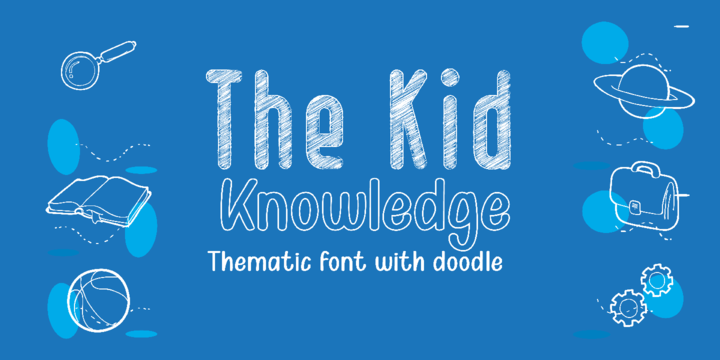 Ejemplo de fuente Kid Knowledge Clipart