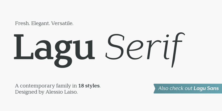 Ejemplo de fuente Lagu Serif SemiBold Italic