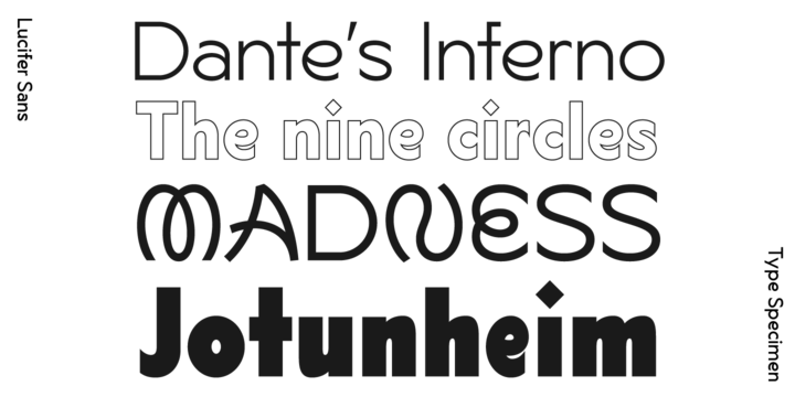 Ejemplo de fuente Lucifer Sans Expanded Medium Italic