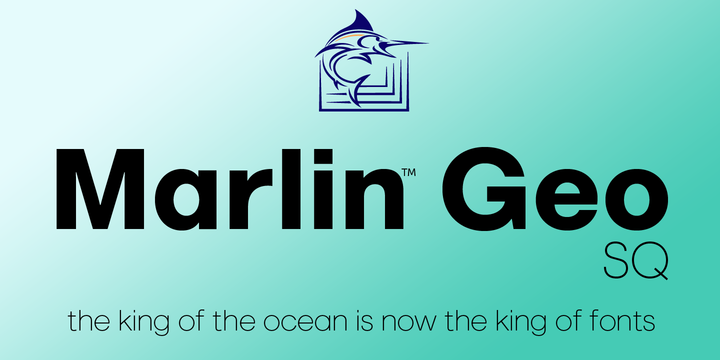 Ejemplo de fuente Marlin Geo Slant Bold