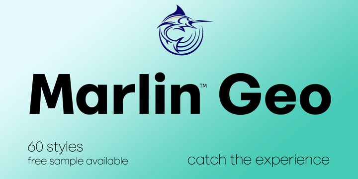 Ejemplo de fuente Marlin Geo Light Italic