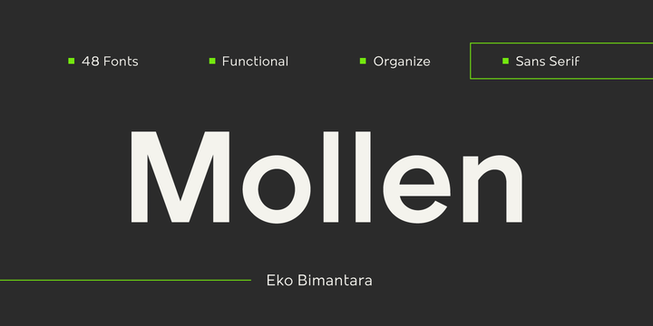 Ejemplo de fuente Mollen Narrow Extra Bold Italic