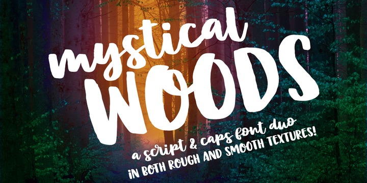 Ejemplo de fuente Mystical Woods Smooth Script