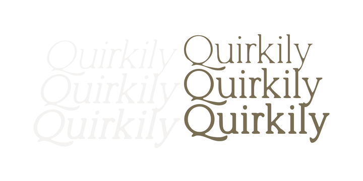 Ejemplo de fuente Quirkily Light Italic