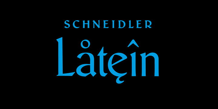 Ejemplo de fuente Schneidler Latein Regular