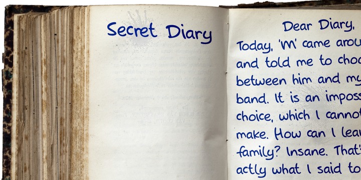 Ejemplo de fuente Secret Diary Regular