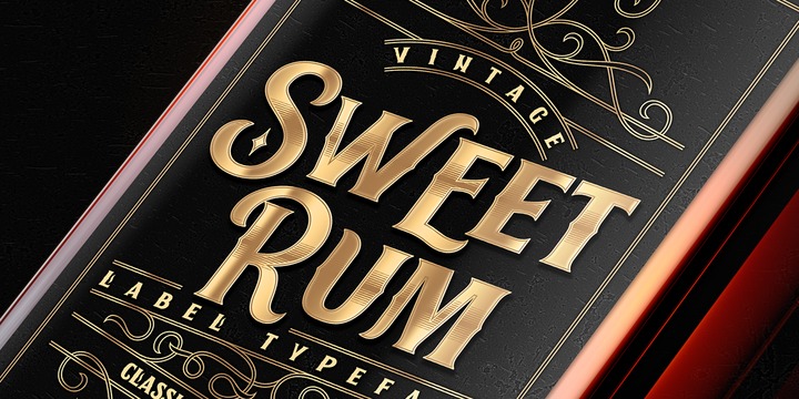 Ejemplo de fuente Sweet Rum Base