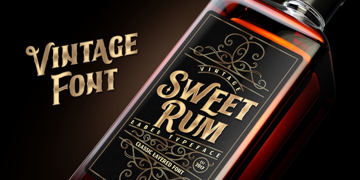 Ejemplo de fuente Sweet Rum Base