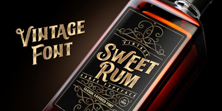 Ejemplo de fuente Sweet Rum FX