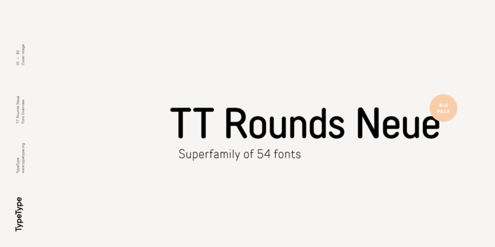 Ejemplo de fuente TT Rounds Neue Condensed Extra Light Italic