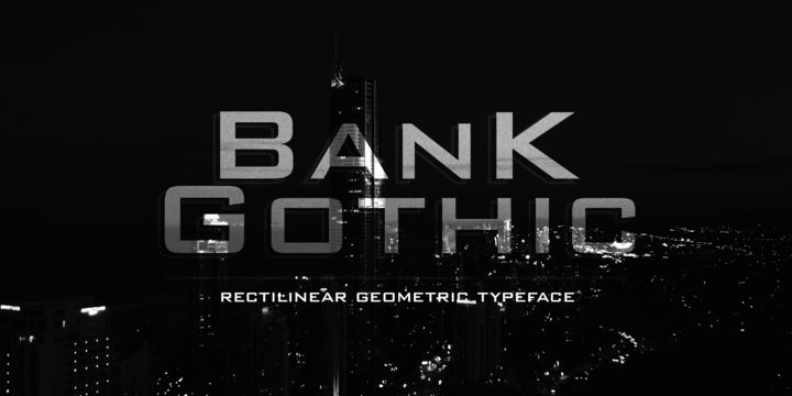 Ejemplo de fuente Bank Gothic Light