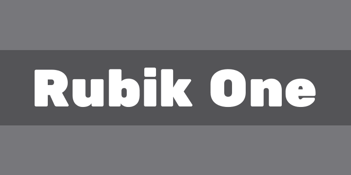 Ejemplo de fuente Rubik One