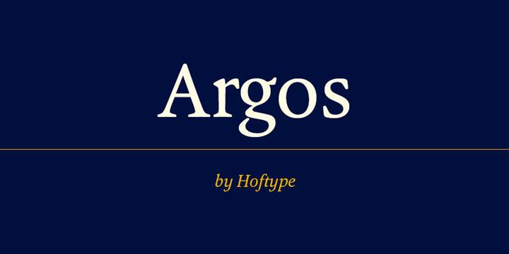 Ejemplo de fuente Argos Regular