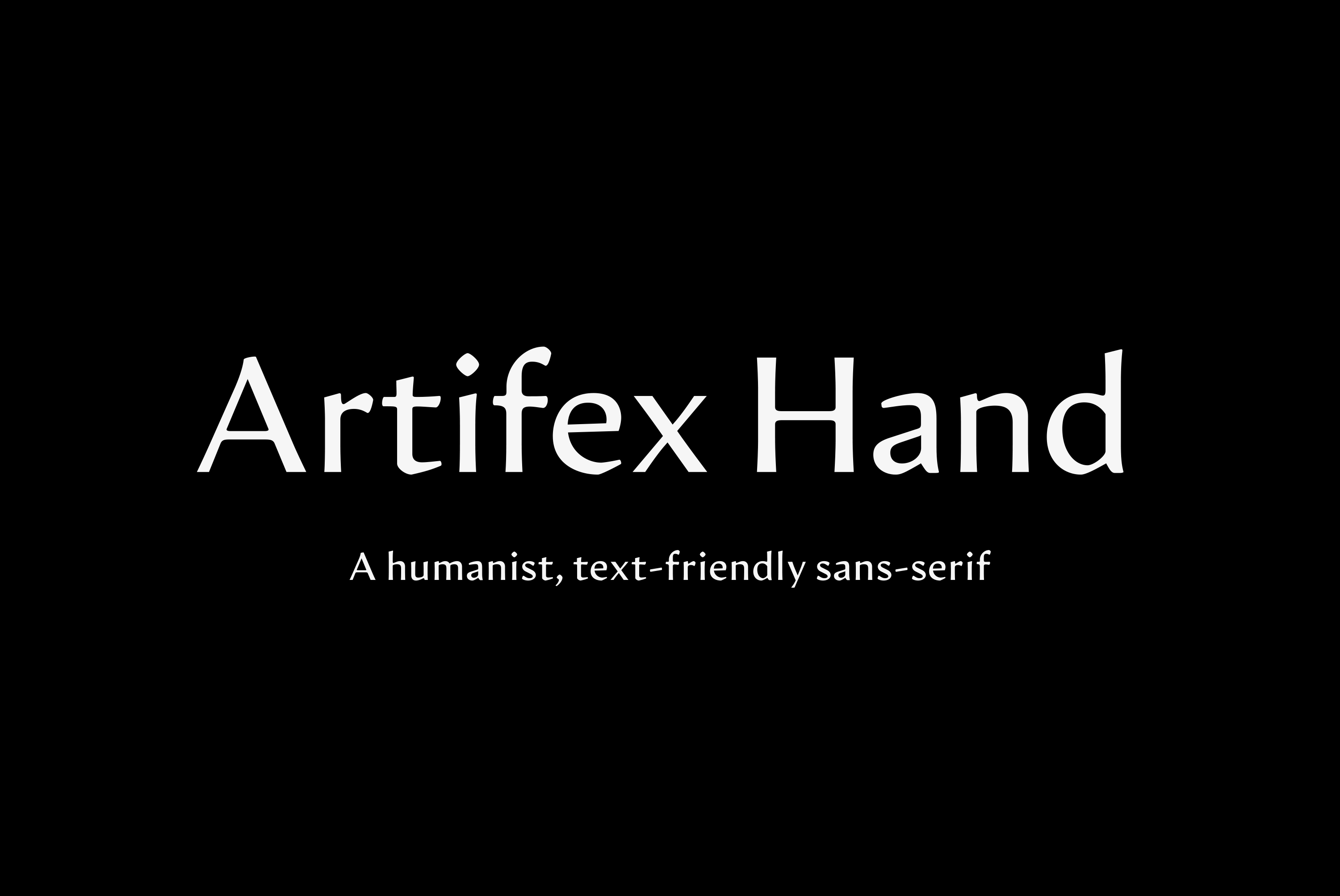 Ejemplo de fuente Artifex Hand CF Regular