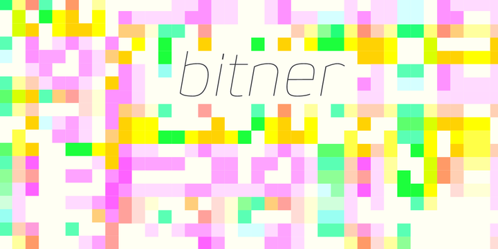 Ejemplo de fuente Bitner Light Italic