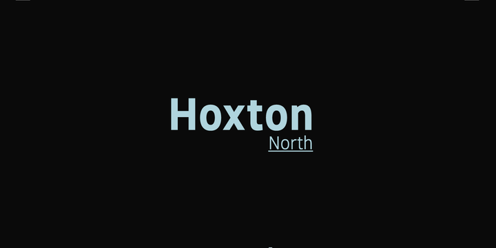 Ejemplo de fuente Hoxton North