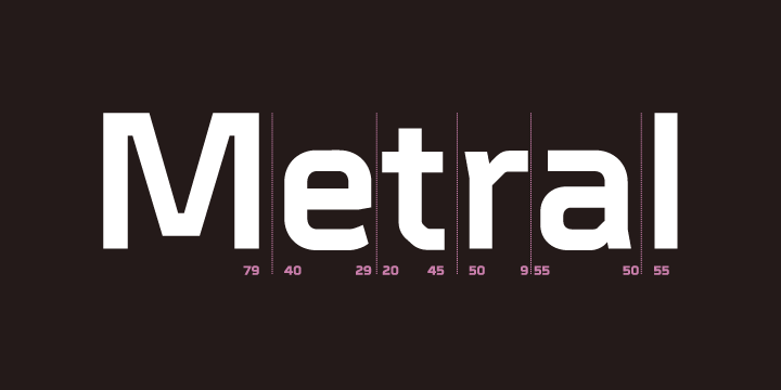 Ejemplo de fuente Metral Extra Bold Italic