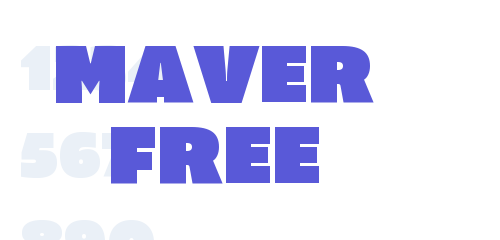 Ejemplo de fuente Maver Free Regular