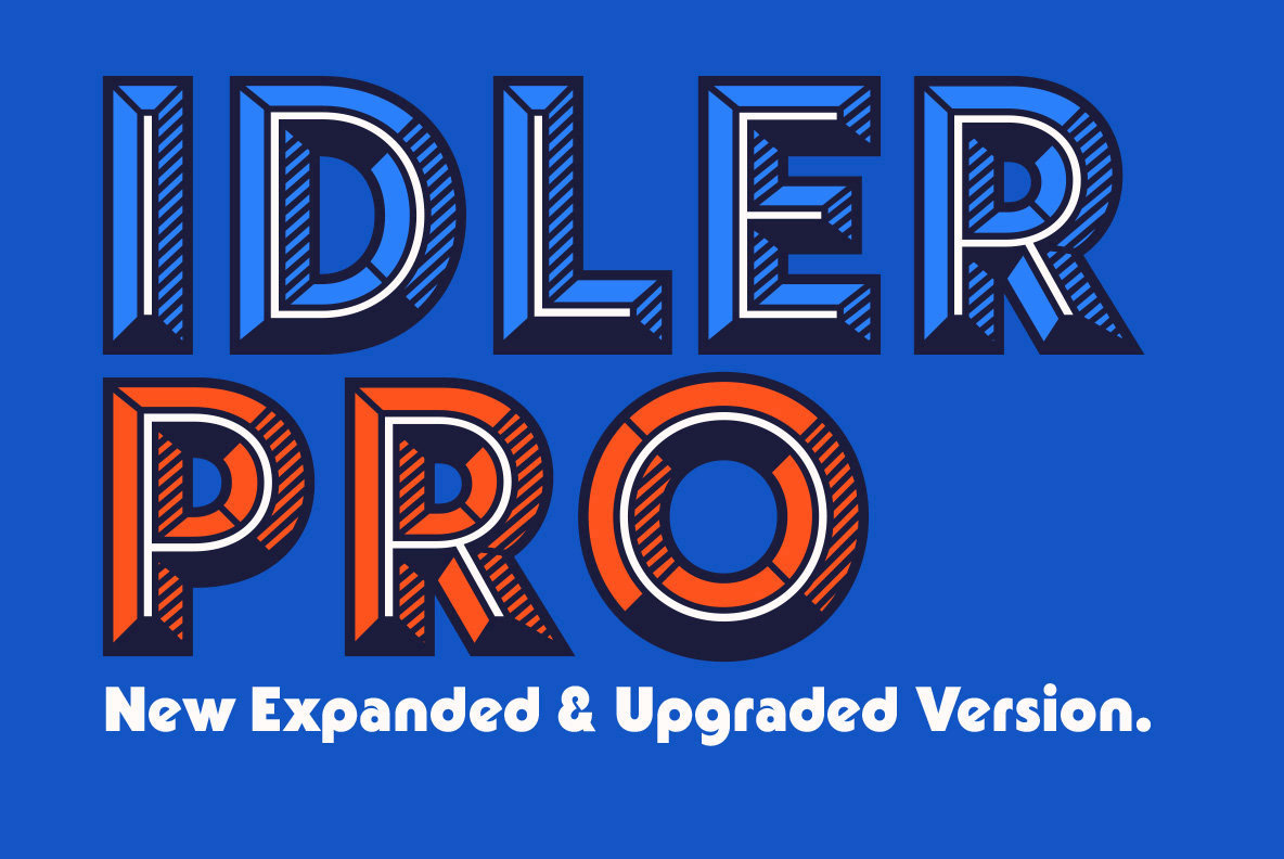 Ejemplo de fuente Idler Pro Shadow Bold