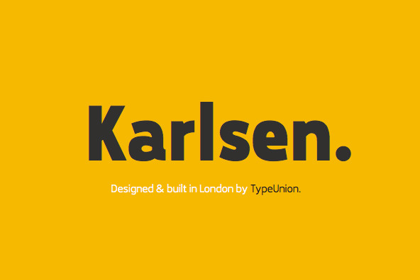 Ejemplo de fuente Karlsen Light Italic