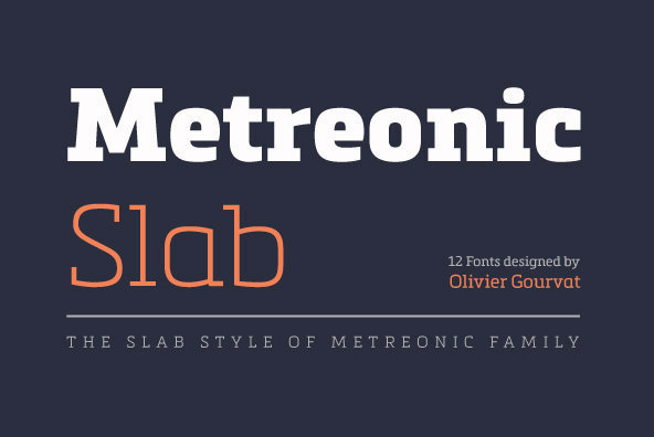 Ejemplo de fuente Metronic Slab Pro Bold Italic