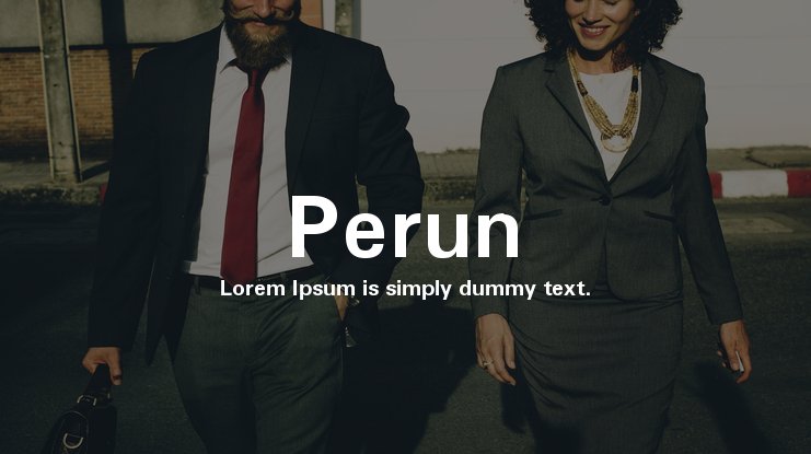 Ejemplo de fuente Perun Italic
