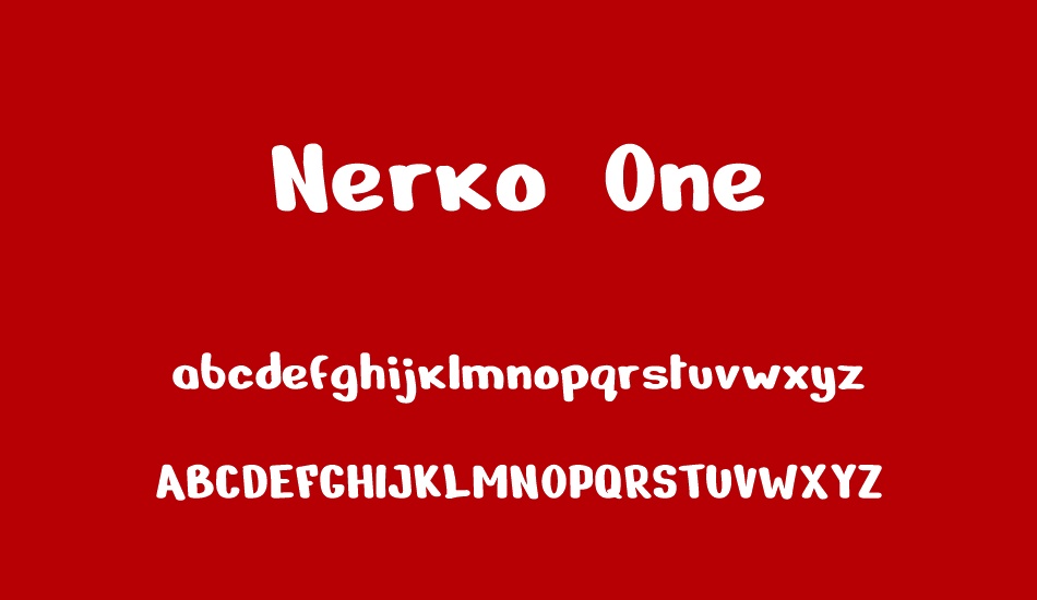 Ejemplo de fuente Nerko One Regular