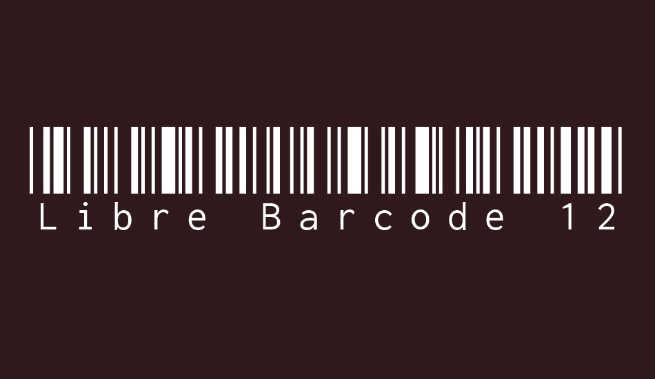 Ejemplo de fuente Libre Barcode EAN13 Text Regular