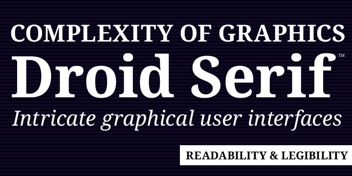 Ejemplo de fuente Droid Serif Bold Italic