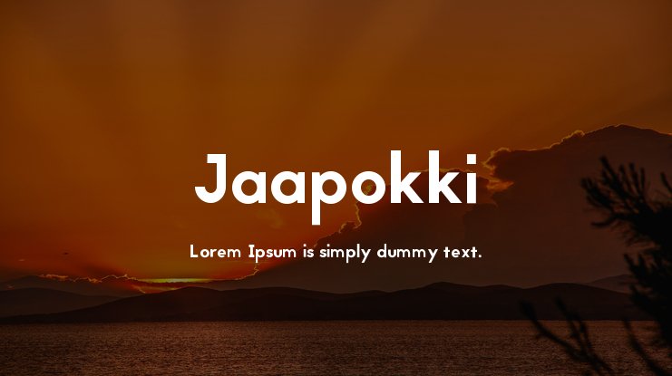 Ejemplo de fuente Jaapokki