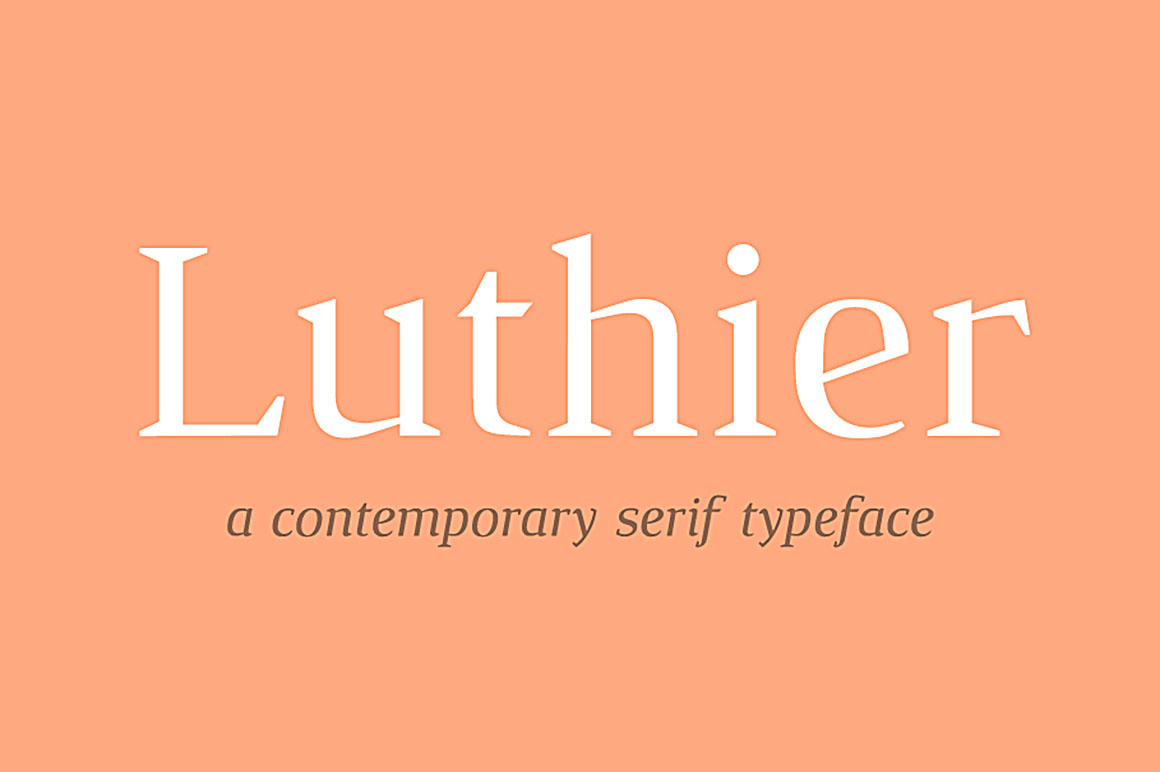 Ejemplo de fuente Luthier Bold Italic