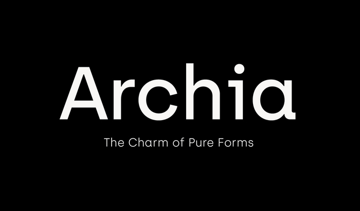 Ejemplo de fuente Archia Regular