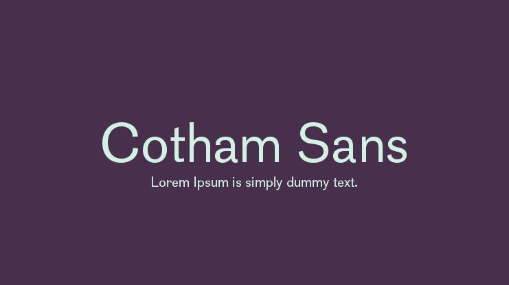 Ejemplo de fuente Cotham Sans Regular