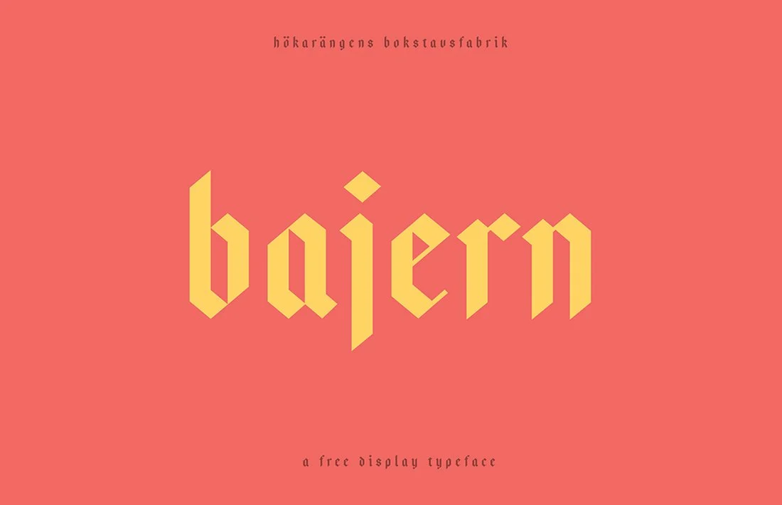 Ejemplo de fuente Bajern Regular