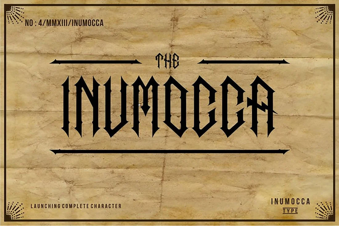 Ejemplo de fuente Inumocca