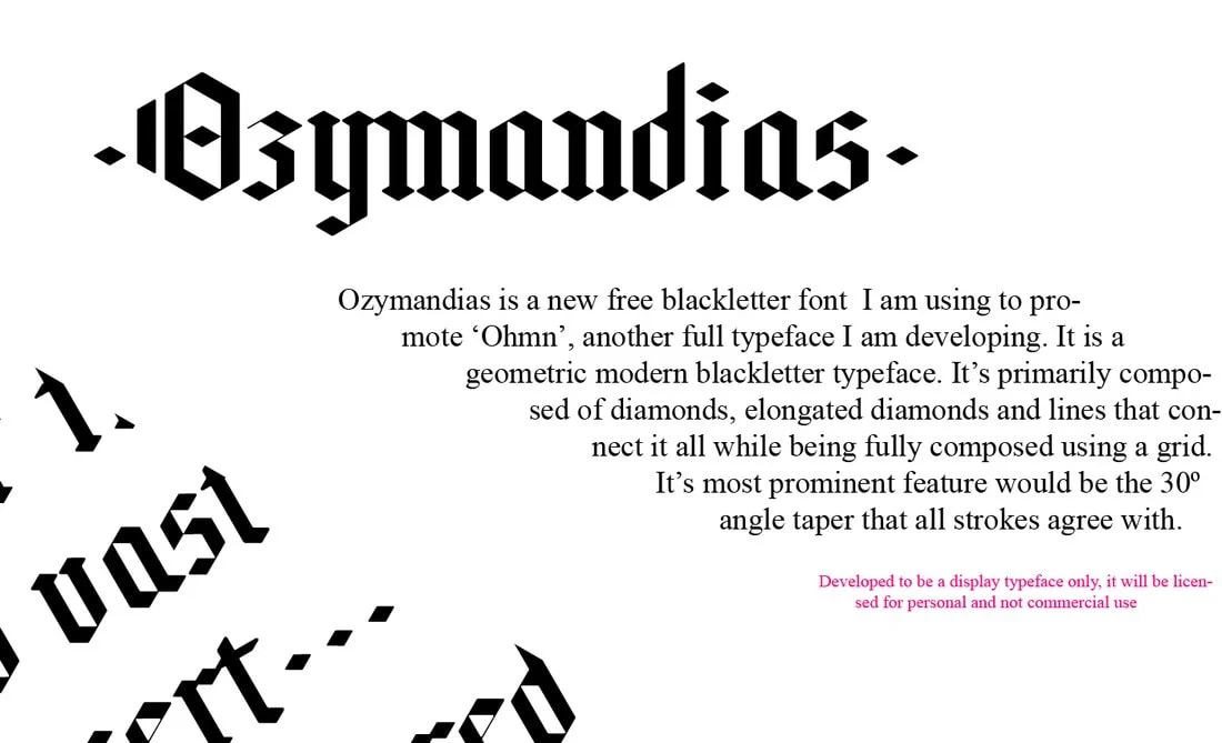 Ejemplo de fuente Ozymandias