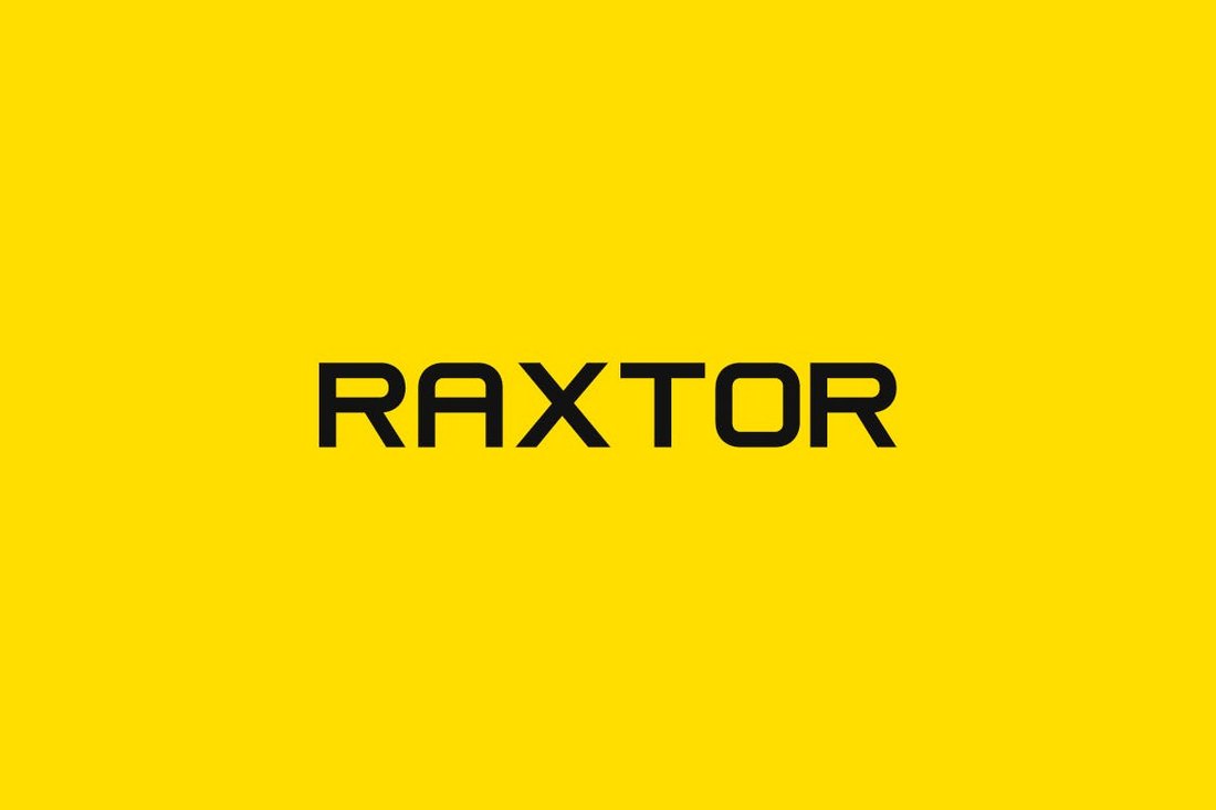 Ejemplo de fuente Raxtor