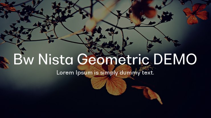 Ejemplo de fuente Bw Nista Geometric Bold Italic