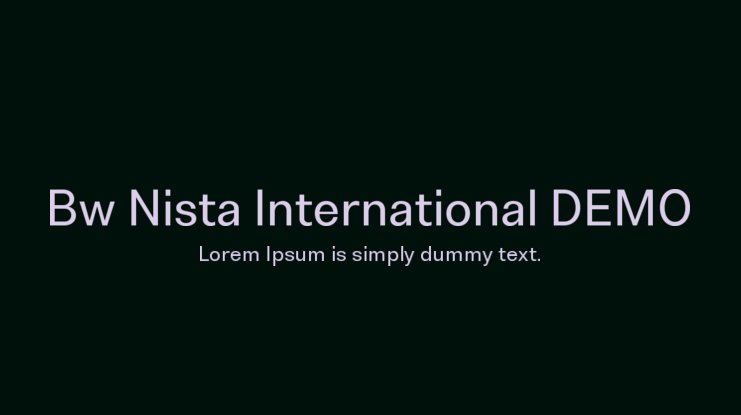 Ejemplo de fuente Bw Nista International Extra Bold Italic
