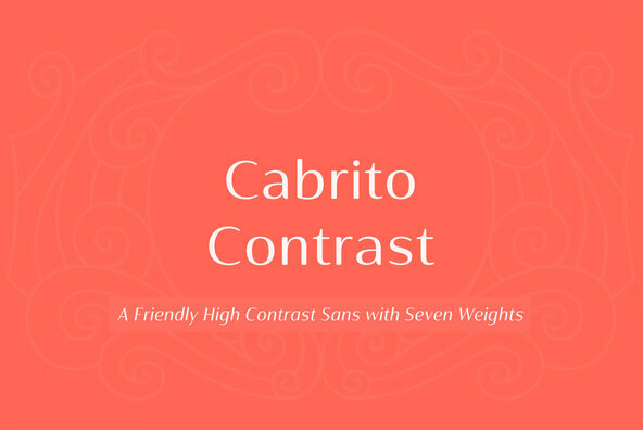 Ejemplo de fuente Cabrito Contrast Medium Italic