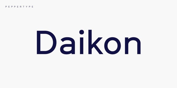 Ejemplo de fuente Daikon Extra Light