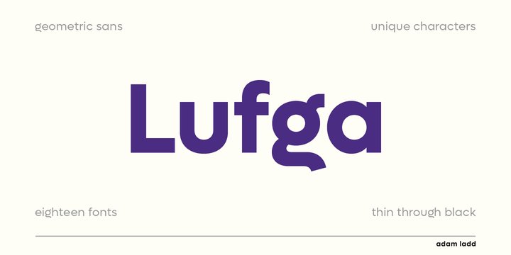Ejemplo de fuente Lufga Extra Bold Italic