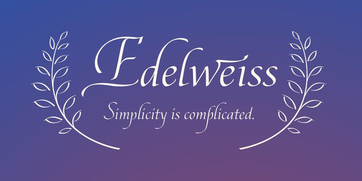 Ejemplo de fuente Edelweis Script
