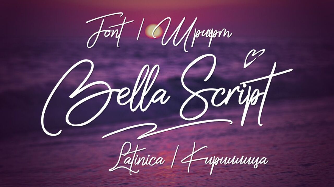 Ejemplo de fuente Bella Script Script