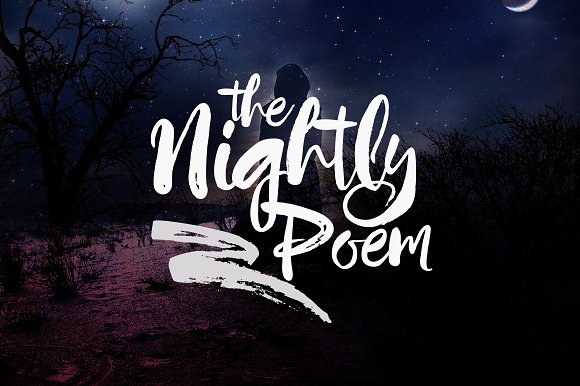 Ejemplo de fuente Nightly Poem